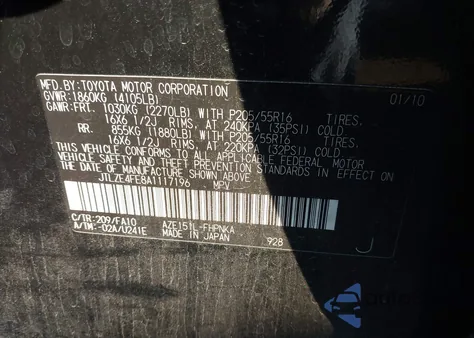 2010 Scion Xb from USA, damaged, VIN JTLZE4FE8A1117196